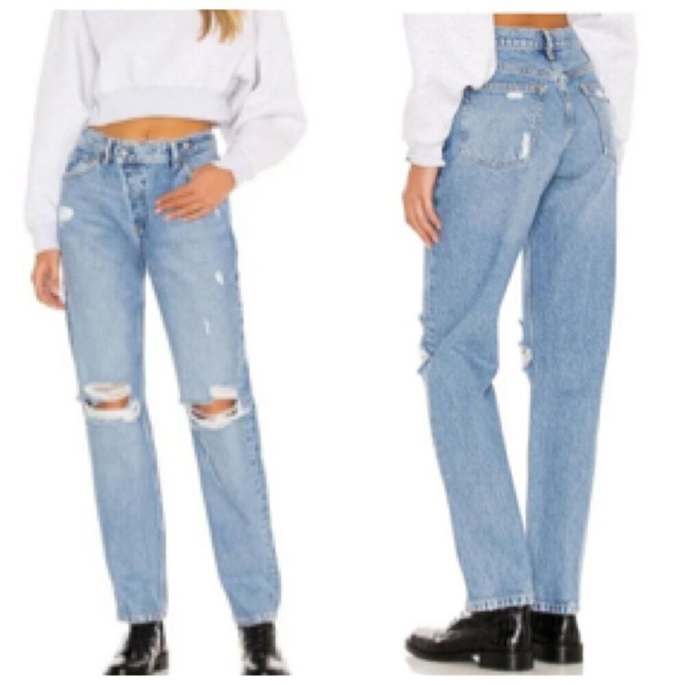 Boyish THE CASEY Womens Rigid Denim High Rise Straight Sz 27 in UNFAITHFULLY YOU